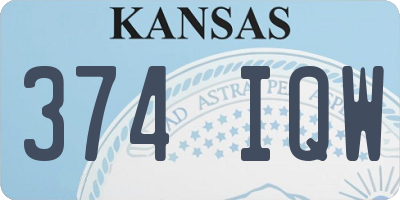 KS license plate 374IQW