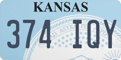 KS license plate 374IQY