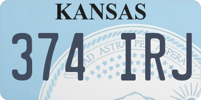 KS license plate 374IRJ