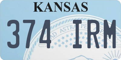 KS license plate 374IRM