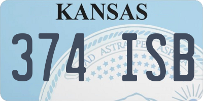 KS license plate 374ISB