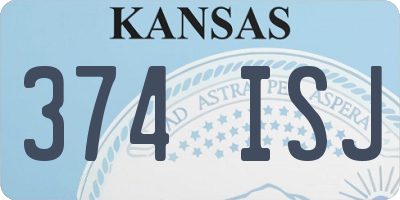 KS license plate 374ISJ