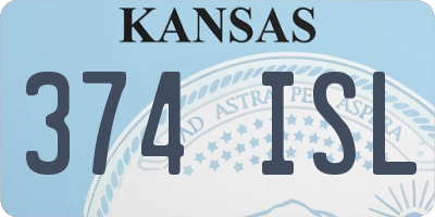 KS license plate 374ISL