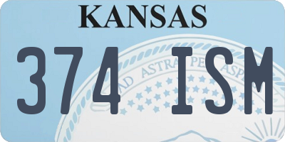 KS license plate 374ISM