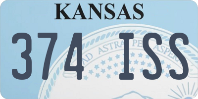 KS license plate 374ISS