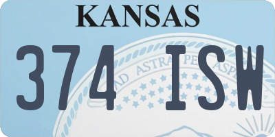 KS license plate 374ISW