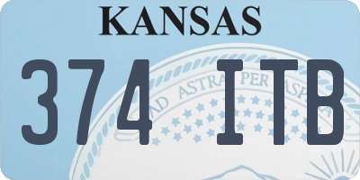 KS license plate 374ITB