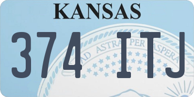 KS license plate 374ITJ
