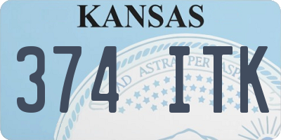 KS license plate 374ITK