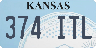 KS license plate 374ITL