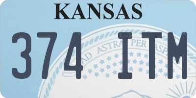 KS license plate 374ITM