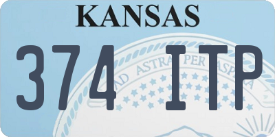 KS license plate 374ITP