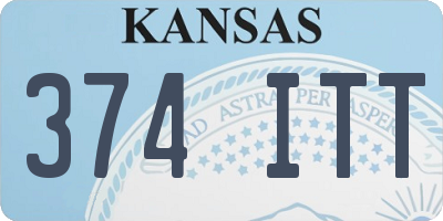 KS license plate 374ITT