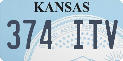 KS license plate 374ITV