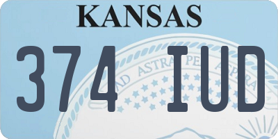 KS license plate 374IUD