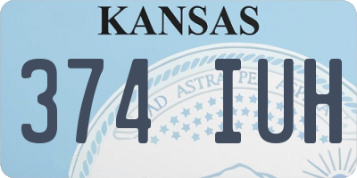 KS license plate 374IUH