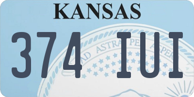 KS license plate 374IUI