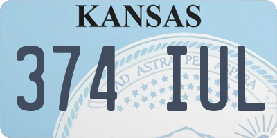 KS license plate 374IUL