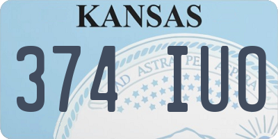 KS license plate 374IUO