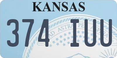 KS license plate 374IUU