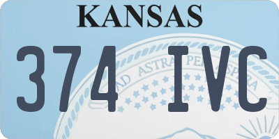 KS license plate 374IVC