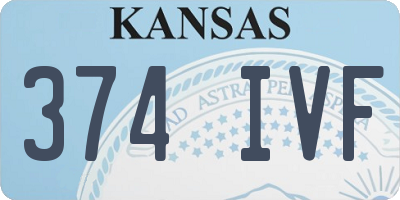 KS license plate 374IVF