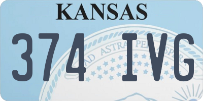 KS license plate 374IVG