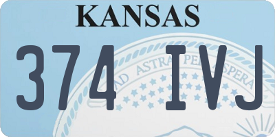 KS license plate 374IVJ