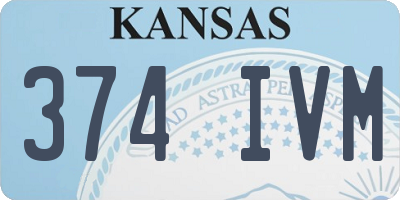 KS license plate 374IVM