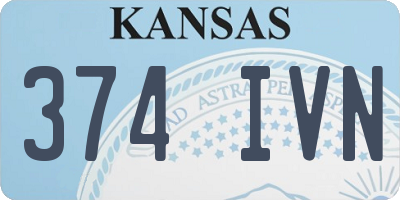 KS license plate 374IVN