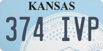 KS license plate 374IVP