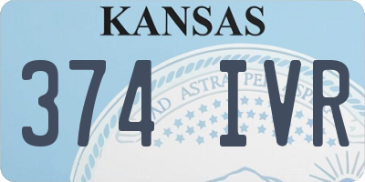KS license plate 374IVR