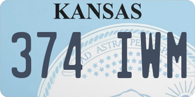 KS license plate 374IWM