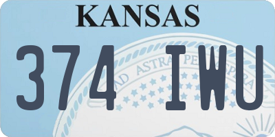 KS license plate 374IWU