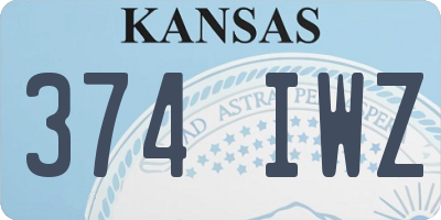 KS license plate 374IWZ