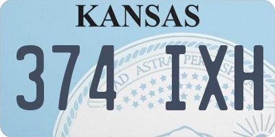 KS license plate 374IXH