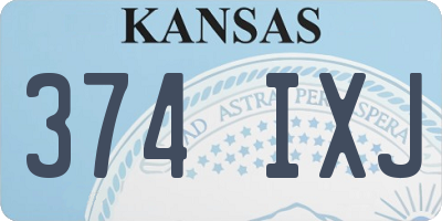 KS license plate 374IXJ