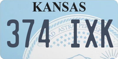 KS license plate 374IXK