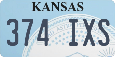 KS license plate 374IXS