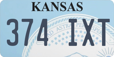 KS license plate 374IXT