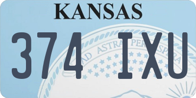 KS license plate 374IXU