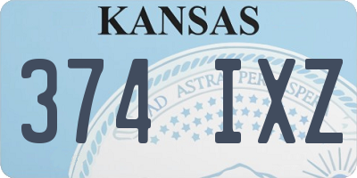 KS license plate 374IXZ