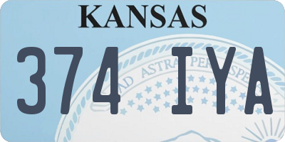 KS license plate 374IYA