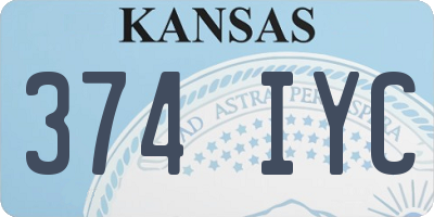 KS license plate 374IYC