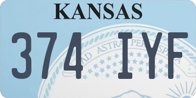 KS license plate 374IYF