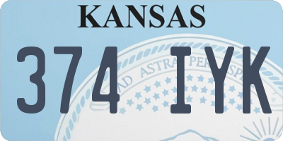 KS license plate 374IYK