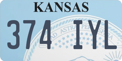 KS license plate 374IYL