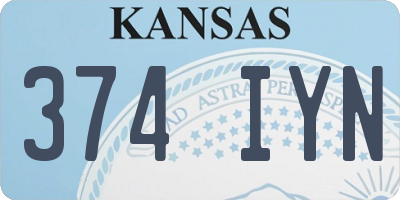 KS license plate 374IYN