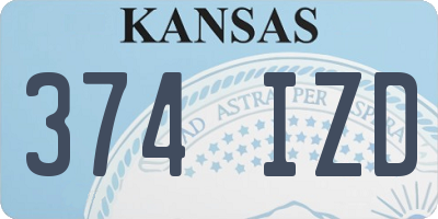 KS license plate 374IZD