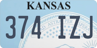 KS license plate 374IZJ